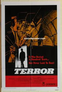 h057 TERROR one-sheet movie poster '79 English horror, cool image!