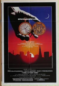 h073 TIME AFTER TIME one-sheet movie poster '79 Malcolm McDowell, Noble art!