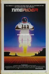 h904 TIMERIDER one-sheet movie poster '82 wild future motorcycles!