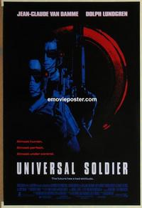 h916 UNIVERSAL SOLDIER DS one-sheet movie poster '92 Van Damme, Lundgren