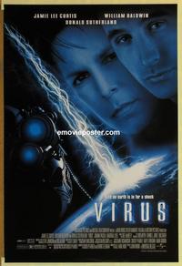 h922 VIRUS DS one-sheet movie poster '99 Jamie Lee Curtis, Baldwin
