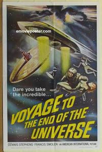h097 VOYAGE TO THE END OF THE UNIVERSE one-sheet movie poster '64 sci-fi!