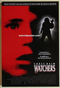 h924 WATCHERS one-sheet movie poster '88 Roger Corman, Dean Koontz, Haim