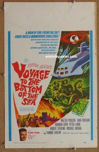 b358 VOYAGE TO THE BOTTOM OF THE SEA window card movie poster '61 Pidgeon