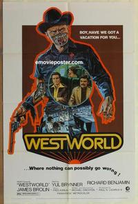 h112 WESTWORLD #2 one-sheet movie poster '73 Yul Brynner, James Brolin