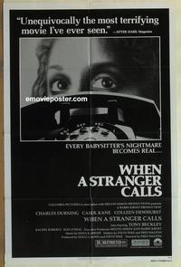 h114 WHEN A STRANGER CALLS one-sheet movie poster '79 Carol Kane