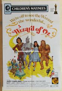 h125 WIZARD OF OZ one-sheet movie poster R72 all-time classic!