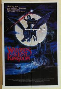 h127 WIZARDS OF THE LOST KINGDOM one-sheet movie poster '85 Morrison art!