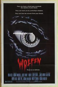h128 WOLFEN one-sheet movie poster '81 Gregory Hines, Albert Finney