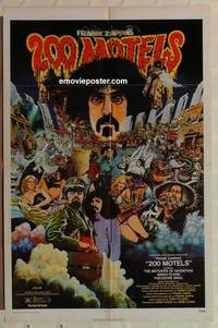 c012 200 MOTELS one-sheet movie poster '71 Frank Zappa, cool image!