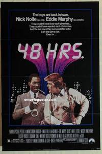 c022 48 HOURS one-sheet movie poster '82 Nick Nolte, Eddie Murphy