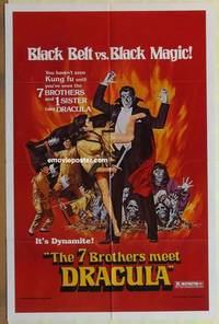 c031 7 BROTHERS MEET DRACULA one-sheet movie poster '79 kung fu horror!