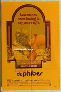 c036 ABOMINABLE DR PHIBES one-sheet movie poster '71 classic tagline!