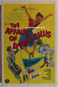 c047 AFFAIRS OF DOBIE GILLIS one-sheet movie poster '53 Reynolds, Van