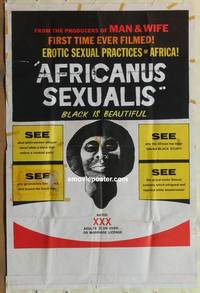 c049 AFRICANUS SEXUALIS one-sheet movie poster '70 Black Stud!