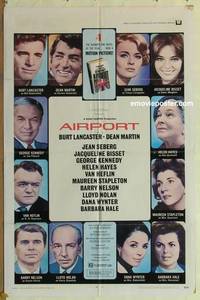 c053 AIRPORT one-sheet movie poster '70 Burt Lancaster, Dean Martin