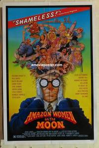c077 AMAZON WOMEN ON THE MOON one-sheet movie poster '87 Dante, Stout art!