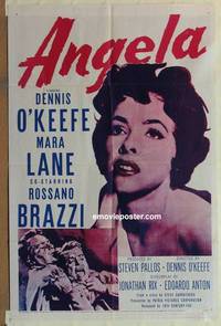 c093 ANGELA one-sheet movie poster '55 Dennis O'Keefe, sexy Mara Lane!