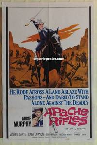 c106 APACHE RIFLES one-sheet movie poster '64 Audie Murphy, Dante