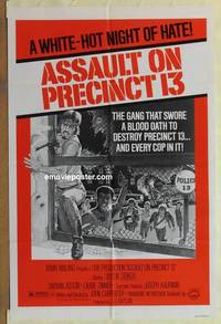 c119 ASSAULT ON PRECINCT 13 one-sheet movie poster '76 John Carpenter