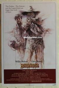 c143 BARBAROSA one-sheet movie poster '82 Willie Nelson, Gary Busey