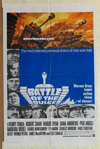 c151 BATTLE OF THE BULGE int'l 1sh R70 Henry Fonda, Robert Shaw, cool Thurston tank art!