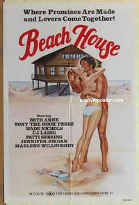 c156 BEACH HOUSE one-sheet movie poster '81 classic sexy beach image!
