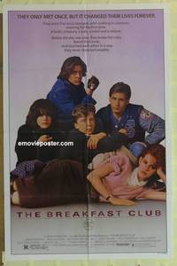 c247 BREAKFAST CLUB one-sheet movie poster '85 John Hughes, cult classic!