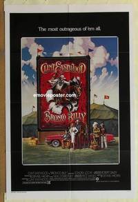 c257 BRONCO BILLY black one-sheet movie poster '80 Clint Eastwood, Locke