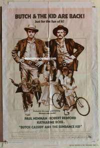 c269 BUTCH CASSIDY & THE SUNDANCE KID one-sheet movie poster R73 Newman