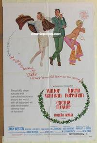 c272 CACTUS FLOWER one-sheet movie poster '69 Walter Matthau, Goldie Hawn