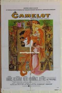 c283 CAMELOT one-sheet movie poster R73 Richard Harris, Vanessa Redgrave