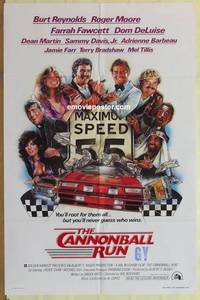 c289 CANNONBALL RUN int'l one-sheet movie poster '81 Burt Reynolds, Roger Moore