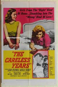 c297 CARELESS YEARS one-sheet movie poster '57 Dean Stockwell, Trundy