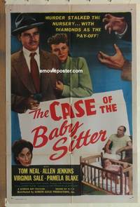 c309 CASE OF THE BABY-SITTER one-sheet movie poster '47 Tom Neal