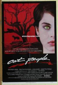 c312 CAT PEOPLE style A one-sheet movie poster '82 Nastassja Kinski