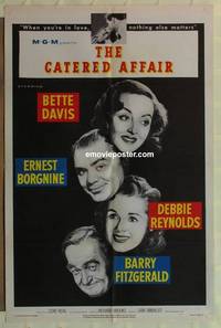 c314 CATERED AFFAIR one-sheet movie poster '56 Reynolds, Bette Davis