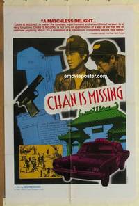 c317 CHAN IS MISSING one-sheet movie poster '82 Wayne Wang mystery!