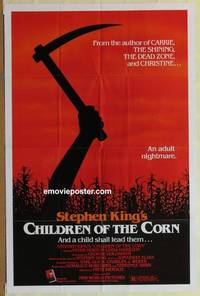c328 CHILDREN OF THE CORN one-sheet movie poster '83 Stephen King horror!