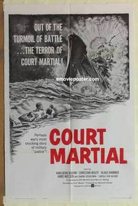 c389 COURT MARTIAL one-sheet movie poster '62 World War II!