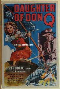 c431 DAUGHTER OF DON Q one-sheet movie poster '46 serial