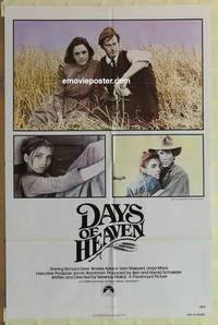 c440 DAYS OF HEAVEN one-sheet movie poster '78 Richard Gere, Brooke Adams