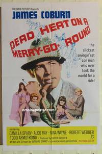 c442 DEAD HEAT ON A MERRY-GO-ROUND one-sheet movie poster '66 Coburn