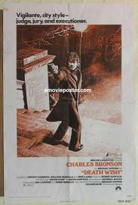 c457 DEATH WISH one-sheet movie poster '74 Charles Bronson, Michael Winner