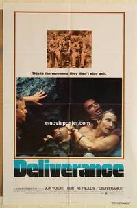c463 DELIVERANCE one-sheet movie poster '72 Jon Voight, Burt Reynolds