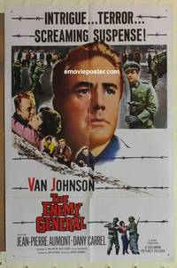 c574 ENEMY GENERAL one-sheet movie poster '60 Van Johnson, Aumont, WWII