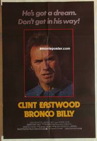 c256 BRONCO BILLY English one-sheet movie poster '80 Clint Eastwood, Locke