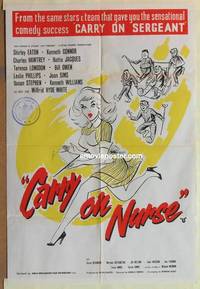 c306 CARRY ON NURSE English one-sheet movie poster '60 English hospital sex!