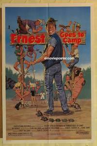 c580 ERNEST GOES TO CAMP one-sheet movie poster '87 Jim Varney