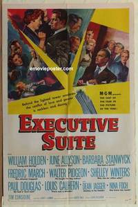 c597 EXECUTIVE SUITE one-sheet movie poster '54 William Holden, Stanwyck